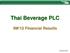 Thai Beverage PLC. 9M 12 Financial Results