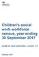Children's social work workforce census, year ending 30 September 2017
