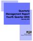 Quarterly Management Report Fourth Quarter 2014