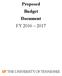 Proposed Budget Document FY