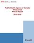 Public Health Agency of Canada Privacy Act Annual Report