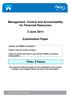 Management, Control and Accountability for Financial Resources. 3 June Examination Paper. Time: 2 hours