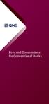 Fees and Commissions for Conventional Banks.