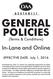 GENERAL POLICIES. In-Lane and Online. (Terms & Conditions) EFFECTIVE DATE: July 1, 2016