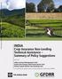 INDIA. Crop Insurance Non-Lending Technical Assistance Summary of Policy Suggestions