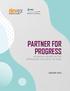 PARTNER FOR PROGRESS ADVANCING PRIVATE SECTOR APPROACHES TO ACHIEVE THE SDGS