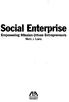 Social Enterprise Empowering Mission-Driven Entrepreneurs Marc J. Lane