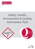 Safety, Health, Environment & Quality Information Pack Kloeckner Metals UK