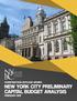 NEW YORK CITY PRELIMINARY CAPITAL BUDGET ANALYSIS