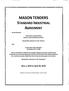 MASON TENDERS STANDARD INDUSTRIAL AGREEMENT