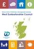 Money Advice Performance Management Summary. West Dunbartonshire Council