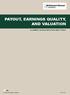 Payout, earnings quality, and valuation. Kleinwort benson investors White Paper