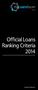 Official Loans Ranking Criteria 2014