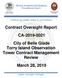 Contract Oversight Report CA City of Belle Glade Torry Island Observation Tower Contract Management Review March 28, 2019