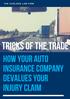 TRICKS OF THE TRADE HOW YOUR AUTO INSURANCE COMPANY DEVALUES YOUR INJURY CLAIM