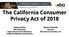 The California Consumer Privacy Act of 2018