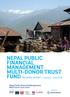 NEPAL PUBLIC FINANCIAL MANAGEMENT MULTI-DONOR TRUST FUND
