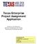 Texas Enterprise Project Assignment Application
