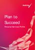Plan to Succeed. Personal Services Profile