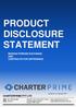 PRODUCT DISCLOSURE STATEMENT