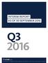 INTERIM REPORT AS OF 30 SEPTEMBER 2016 Q3 2016