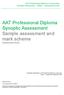AAT Professional Diploma Synoptic Assessment Sample assessment and mark scheme Assessment book
