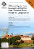 Managing Litigation Risk: The View from Inside the Corporation