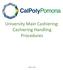 University Main Cashiering: Cashiering Handling Procedures