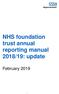 NHS foundation trust annual reporting manual 2018/19: update