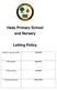 Hady Primary School and Nursery. Letting Policy
