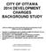 CITY OF OTTAWA 2014 DEVELOPMENT CHARGES BACKGROUND STUDY
