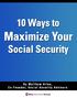 10 Ways to Maximize Your Social Security