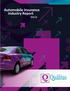 Automobile Insurance Industry Report