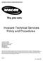 Invacare Technical Services Policy and Procedures