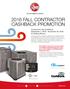 2016 FALL CONTRACTOR CASHBACK PROMOTION