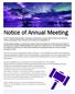 Notice of Annual Meeting