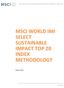 MSCI WORLD IMI SELECT SUSTAINABLE IMPACT TOP 20 INDEX METHODOLOGY