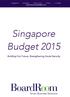 Singapore Budget Building Our Future, Strengthening Social Security