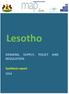 Lesotho DEMAND, SUPPLY, POLICY AND REGULATION