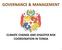 GOVERNANCE & MANAGEMENT CLIMATE CHANGE AND DISASTER RISK COORDINATION IN TONGA