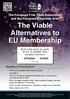 The European Free Trade Association and the European Economic Area The Viable Alternatives to EU Membership