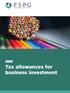 Tax allowances for business investment