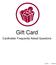 Gift Card. Cardholder Frequently Asked Questions. July 2010 FQG20102