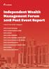 Independent Wealth Management Forum 2018 Post Event Report