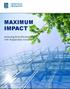 MAXIMUM. Achieving Diversification with Responsible Investment
