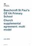 Beechcroft St Paul's CE VA Primary School Church supplemental agreement: multi model