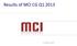 Results of MCI CG Q May 2013