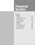 Financial Section. Contents