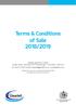 Terms & Conditions of Sale 2018/2019