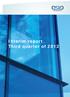 Interim report Third quarter of 2012